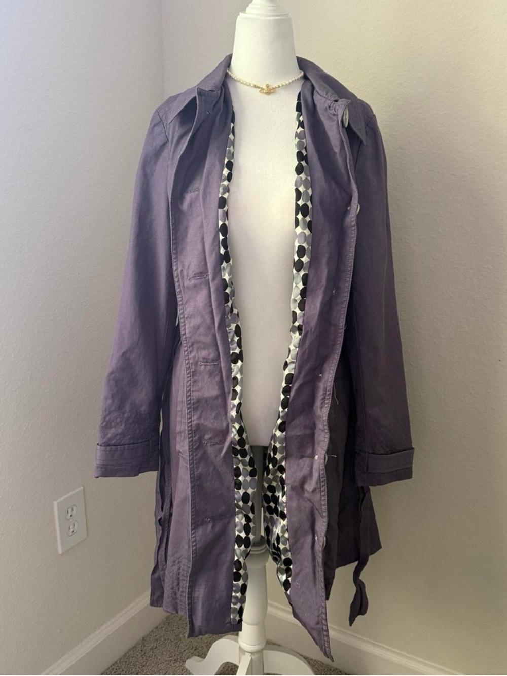Apt. 9 Purple Peacoat - Picture 4 of 6